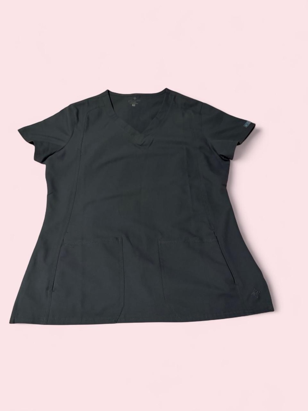 Women’s gray V-Neck Scrub Top